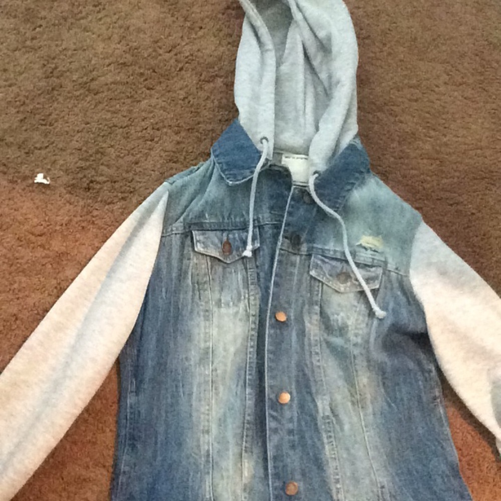 Jean jacket sweatshirt